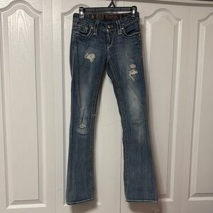 Rock Revival Distressed Blue Boot Cut Jeans